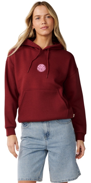 2026 Rip Curl Womens Icons Of Surf Heritage Hoodie 06NWFL - Dark Plum